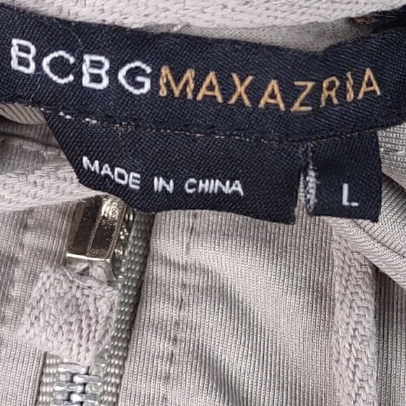 BCBG MaxAzria Tan/Beige/Light Brown, Women's Zip Up Hoodie. Size Large - Picture 14 of 16